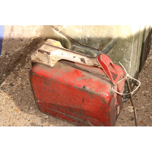 84 - 3 METAL JERRY CANS