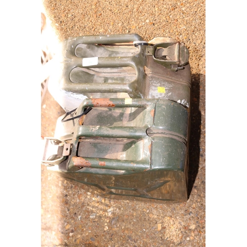 84 - 3 METAL JERRY CANS