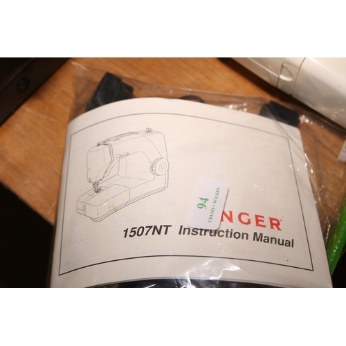 94 - SINGER SEWING MACHING - WARRANTED UNTIL 12 NOON TUESDAY FOLLOWING THE ABOVE SALE