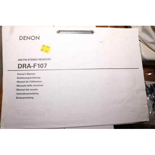 95 - DENON CD PLAYER & RADIO WTH SPEAKERS & MANUAL