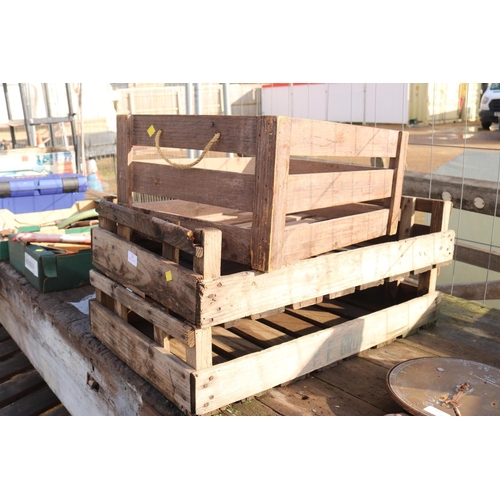 26 - 3 WOODEN CRATES