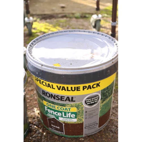 37 - 2 TUBS OF FENCE PAINT