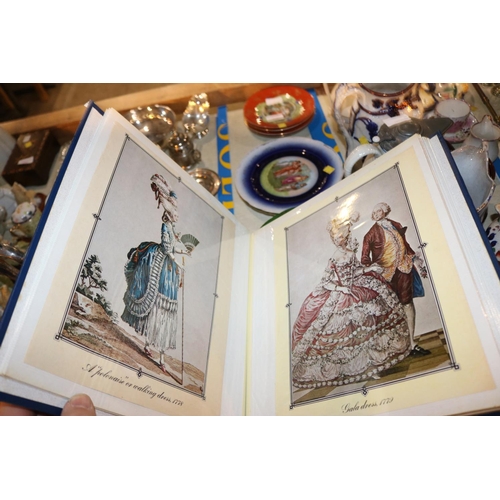 486 - OLD ENGLISH COSTUMES OF THE 18TH & 19TH CENTURY BOOK & 20TH CENTURY COSTUME BOOK, ALBUM & CARD ALBUM