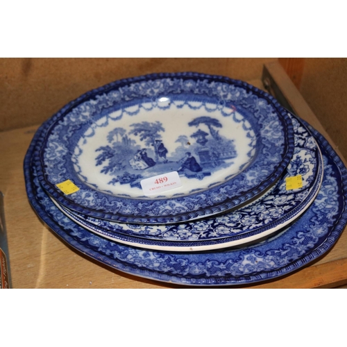 489 - 4 B/W OVAL PLATTERS