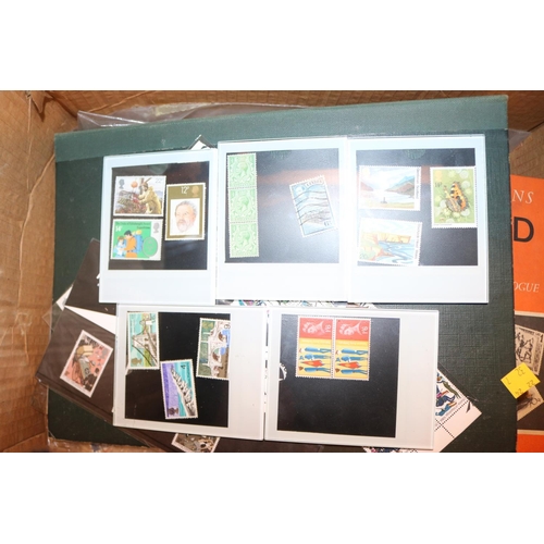 493 - VINATGE STAMP ALBUM 1850'S ONWARDS, LOOSE STAMPS, STANLEY GIBBONS CATALOGUE, MINT STAMPS, ETC