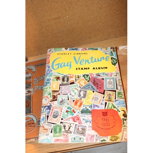 495 - QTY OF FOREIGN STAMP ALBUMS & STAMPS