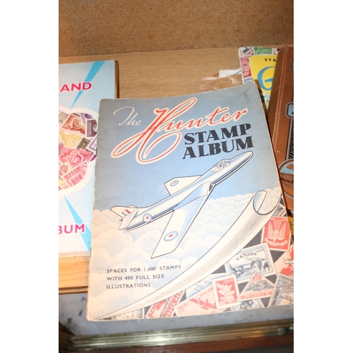 495 - QTY OF FOREIGN STAMP ALBUMS & STAMPS