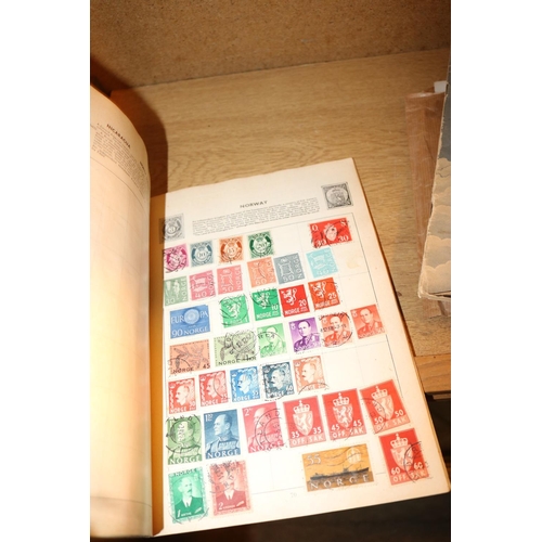 495 - QTY OF FOREIGN STAMP ALBUMS & STAMPS