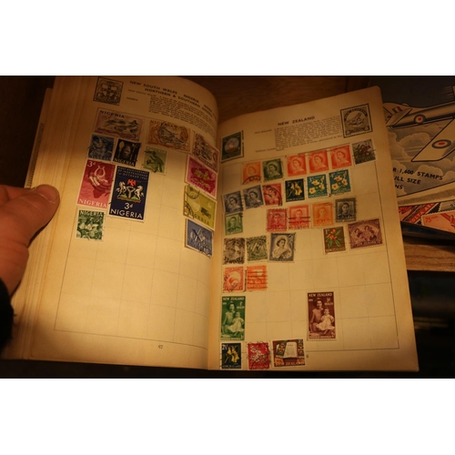 495 - QTY OF FOREIGN STAMP ALBUMS & STAMPS