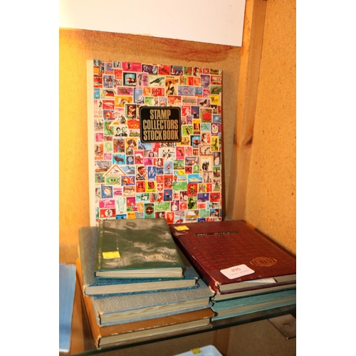 496 - 7 BRITISH ISLES STAMP COLLECTING BOOKS & STAMPS