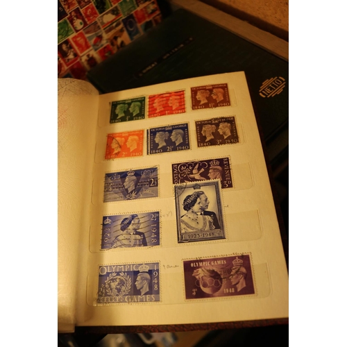 496 - 7 BRITISH ISLES STAMP COLLECTING BOOKS & STAMPS