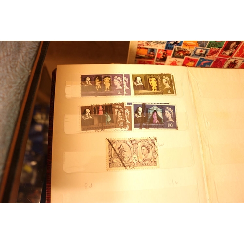496 - 7 BRITISH ISLES STAMP COLLECTING BOOKS & STAMPS