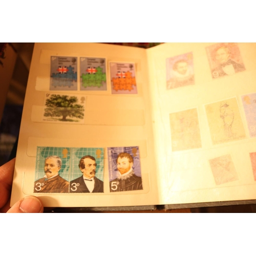 496 - 7 BRITISH ISLES STAMP COLLECTING BOOKS & STAMPS