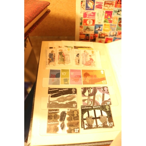 496 - 7 BRITISH ISLES STAMP COLLECTING BOOKS & STAMPS