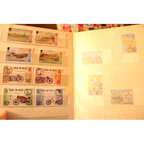 496 - 7 BRITISH ISLES STAMP COLLECTING BOOKS & STAMPS