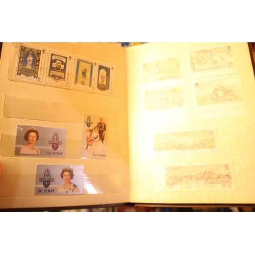 496 - 7 BRITISH ISLES STAMP COLLECTING BOOKS & STAMPS