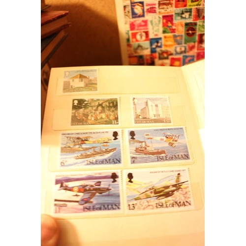 496 - 7 BRITISH ISLES STAMP COLLECTING BOOKS & STAMPS