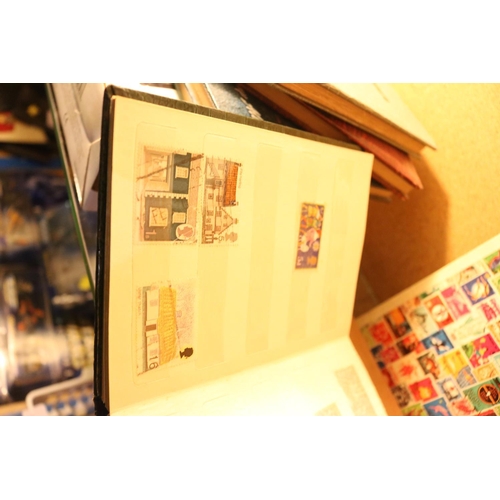 496 - 7 BRITISH ISLES STAMP COLLECTING BOOKS & STAMPS