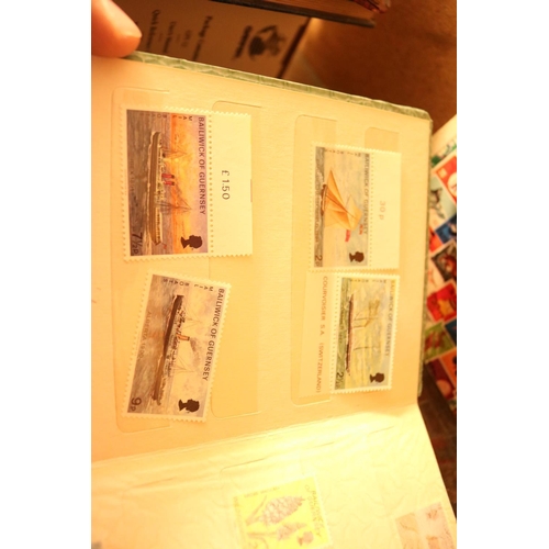 496 - 7 BRITISH ISLES STAMP COLLECTING BOOKS & STAMPS