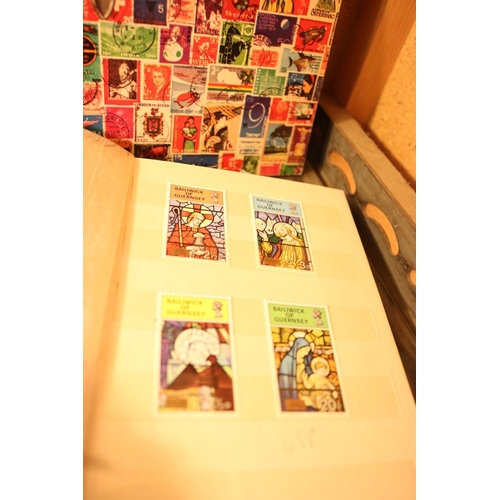 496 - 7 BRITISH ISLES STAMP COLLECTING BOOKS & STAMPS