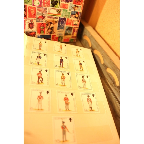496 - 7 BRITISH ISLES STAMP COLLECTING BOOKS & STAMPS