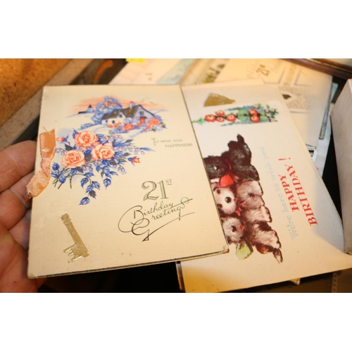 498 - EARLY POSTCARDS & BIRTHDAY CARDS