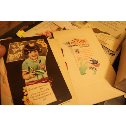 498 - EARLY POSTCARDS & BIRTHDAY CARDS