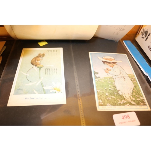 498 - EARLY POSTCARDS & BIRTHDAY CARDS