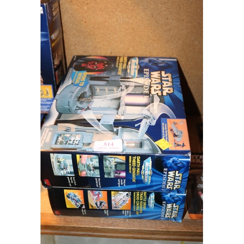 514 - 2 STAR WARS EPISODE 1 TRANSFORMING PLAYSETS - SEALED