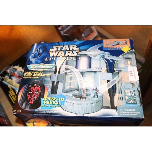 514 - 2 STAR WARS EPISODE 1 TRANSFORMING PLAYSETS - SEALED