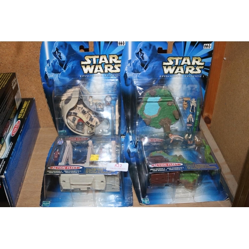 522 - 4 STAR WARS EPISODE 1 PLAYSETS - SEALED