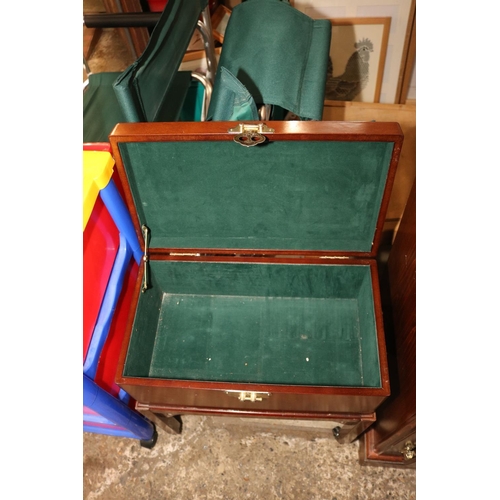 55 - 2 SEWING BOXES & STOOL