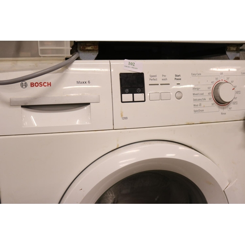 102 - BOSCH WASHING MACHINE - WARRANTED UNTIL 12 NOON FOLLOWING THE ABOVE SALE