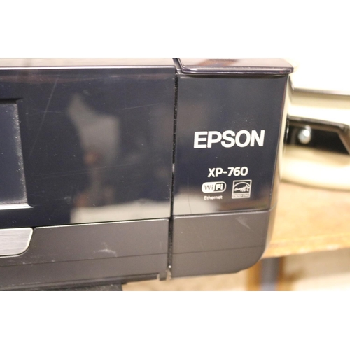 114 - EPSON XP-760 PRINTER - WARRANTED UNTIL 12 NOON TUESDAY FOLLOWING THE ABOVE SALE