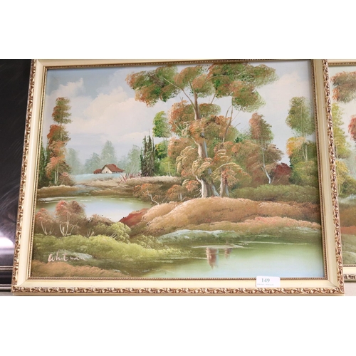 149 - 2 OIL PAINTINGS, SIGNED WHITMAN