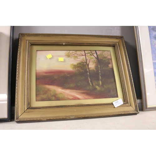 154 - 2 GILT FRAMED & GLAZED PAINTINGS 'LANDSCAPES'