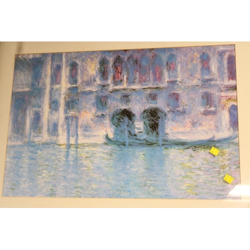 155 - FRAMED AND GLAZED MONET PRINT 'VENICE'