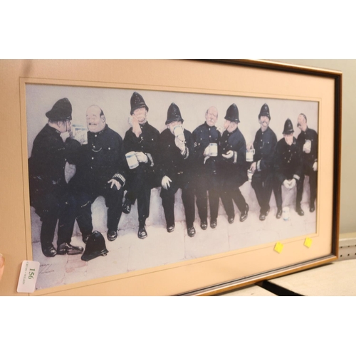 156 - FRAMED & GLAZED LAWSON WOOD PRINT 'NINE PINTS OF THE LAW'