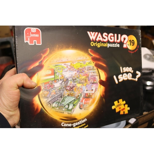 174 - 5 WASGIJ 1000 PIECE PUZZLES - FACTORY SEALED