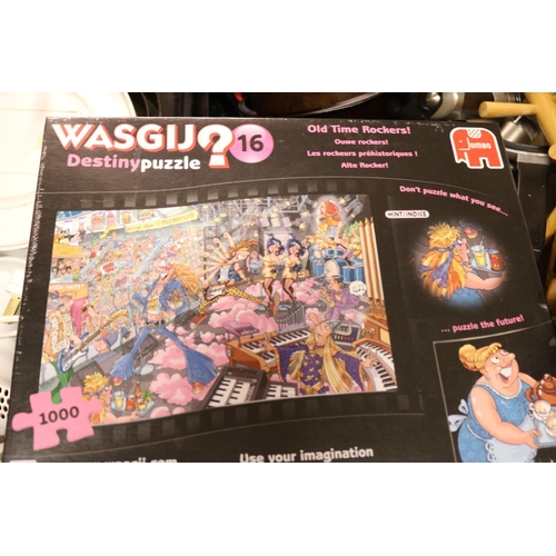 175 - 5 WASGIJ 1000 PIECE PUZZLES - FACTORY SEALED