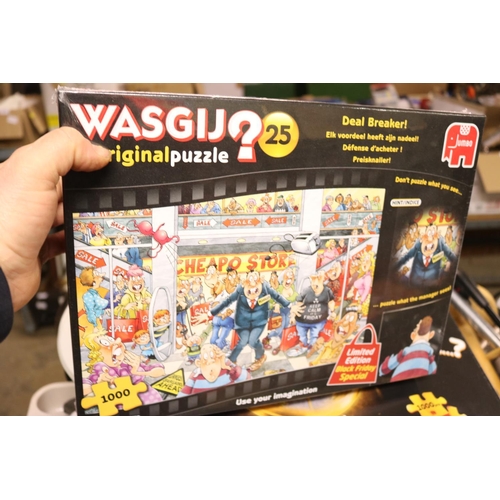 175 - 5 WASGIJ 1000 PIECE PUZZLES - FACTORY SEALED