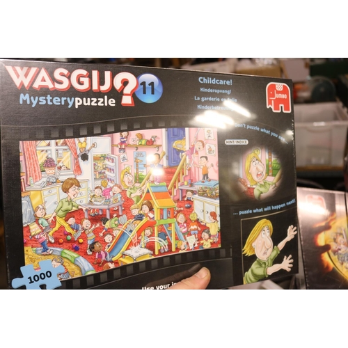 175 - 5 WASGIJ 1000 PIECE PUZZLES - FACTORY SEALED