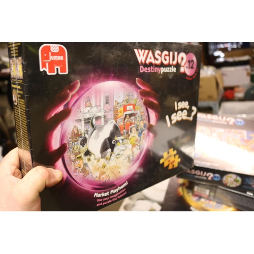 175 - 5 WASGIJ 1000 PIECE PUZZLES - FACTORY SEALED