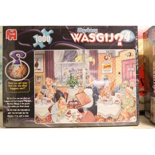 176 - 5 WASGIJ 1000 PIECE PUZZLES - FACTORY SEALED