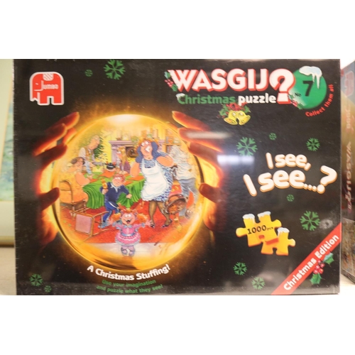 176 - 5 WASGIJ 1000 PIECE PUZZLES - FACTORY SEALED