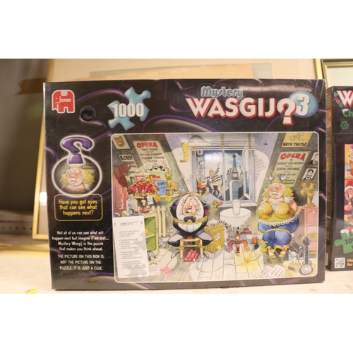 178 - 5 WASGIJ 1000 PIECE PUZZLES - FACTORY SEALED