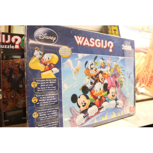 178 - 5 WASGIJ 1000 PIECE PUZZLES - FACTORY SEALED