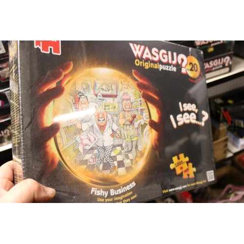 182 - 5 WASGIJ 1000 PIECE PUZZLES - FACTORY SEALED