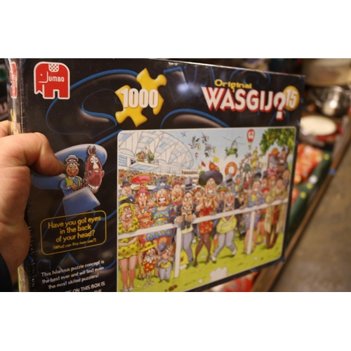 182 - 5 WASGIJ 1000 PIECE PUZZLES - FACTORY SEALED