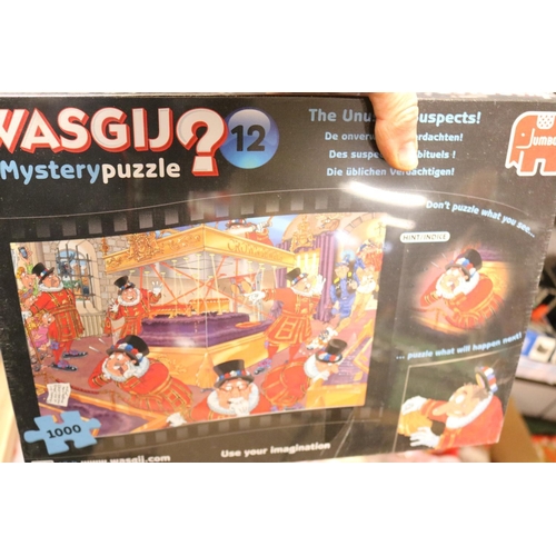 182 - 5 WASGIJ 1000 PIECE PUZZLES - FACTORY SEALED